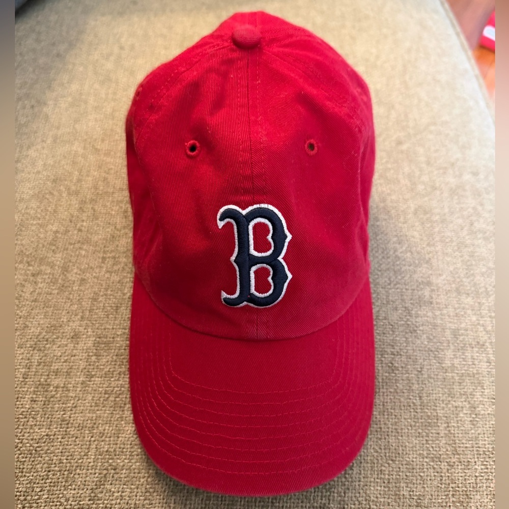 Boston Red Sox ’47 Brand Clean Up Red Adjustable Dad Hat MLB Fenway Park